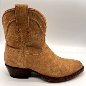 Tecovas Suede Cowboy Boots in Tan
